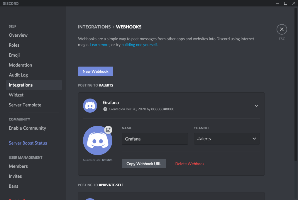 discord webhook convenience looking good, so easy it blurs the lines between programmer and non-programmer