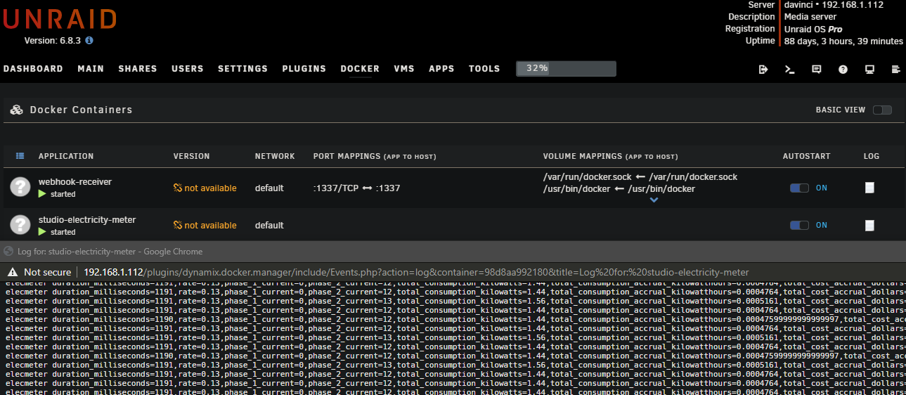 Unraid docker ui is a great example of simple yet effective design